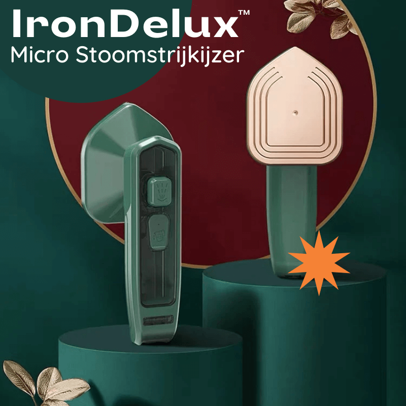 IronDelux™ Professioneel Micro Stoomstrijkijzer | Ideaal voor snel strijken op reis!
