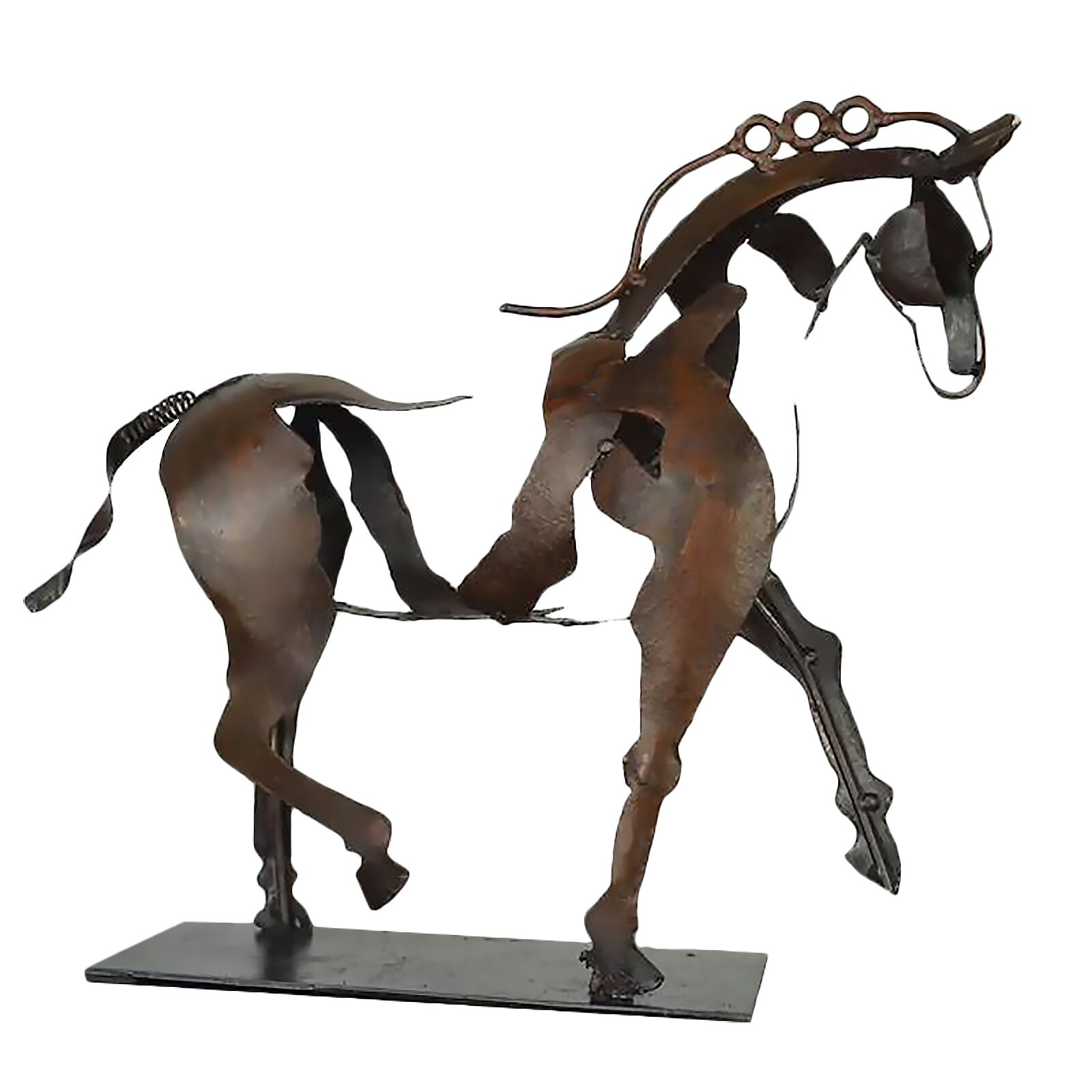 Het Stalen Paard™ Kunstsculptuur Met LED Verlichting | 100% Handgemaakt