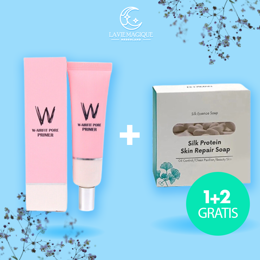 W-Aurelia Airfit™ 2 in 1 Skin Primer & Concealer (+ GRATIS Silk Skin Repair Soap 🧼)
