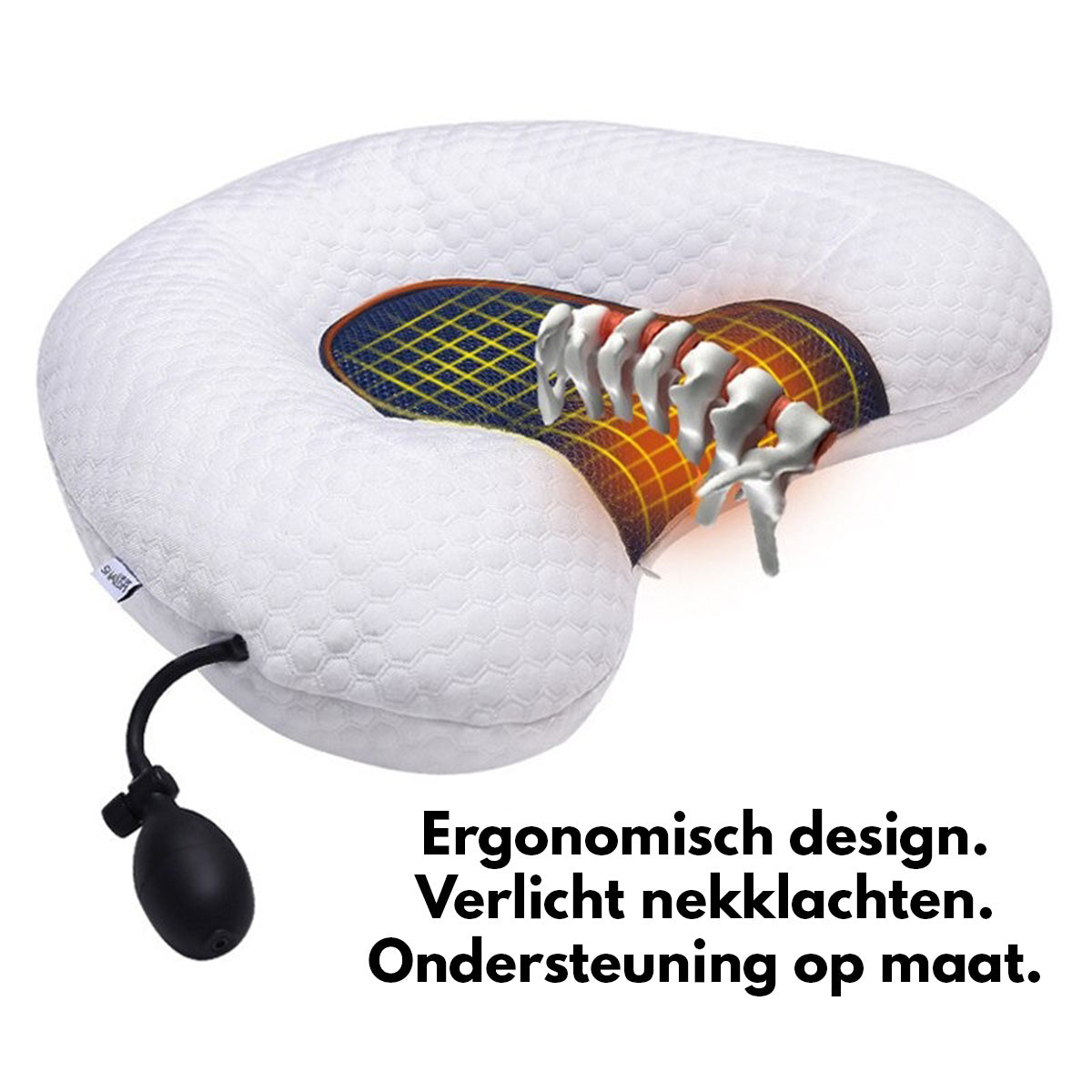 SMELOW™ Comfort Nekkussen | Met Surround Audiosysteem, Inflator & Verwarming!