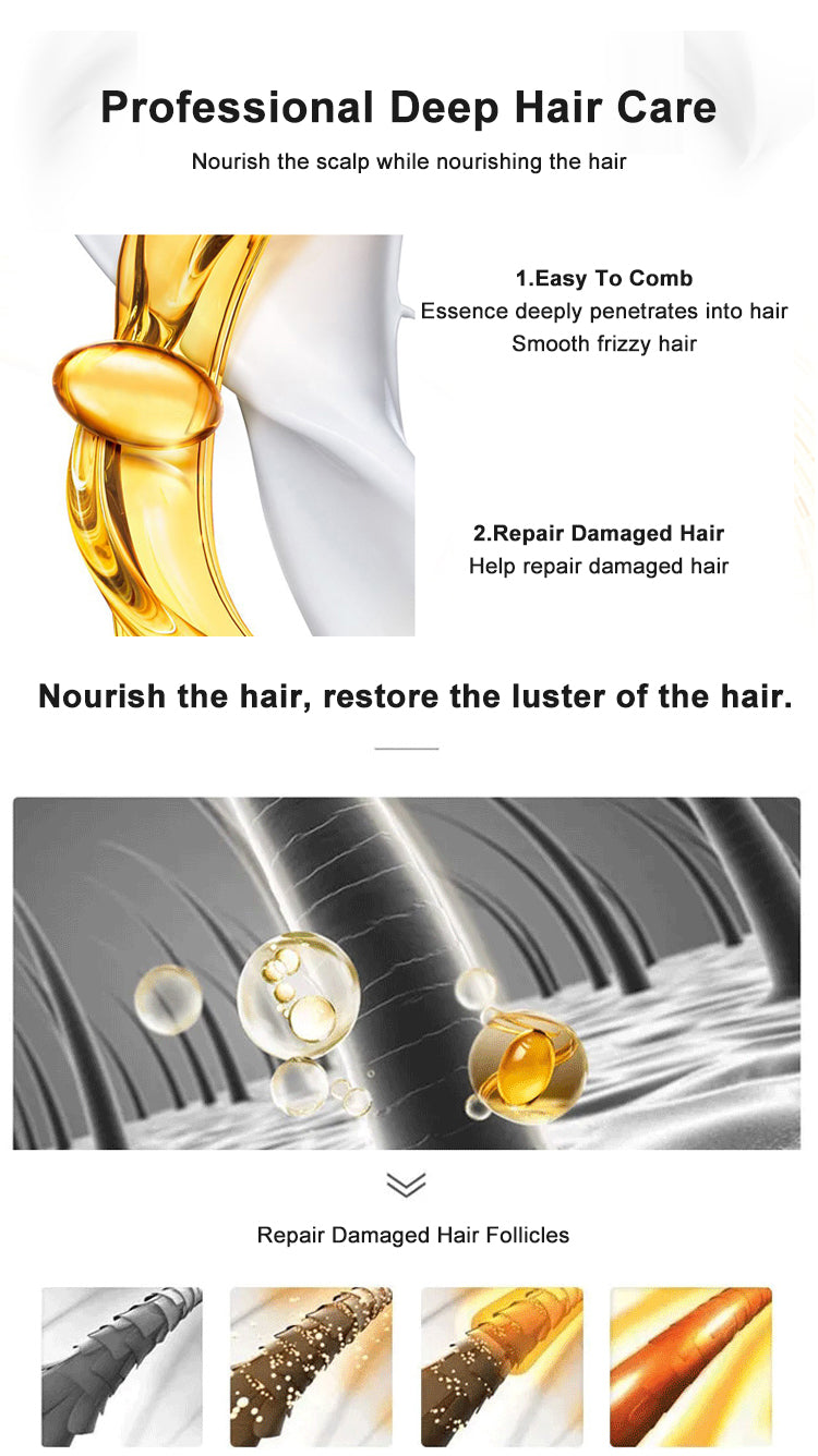 Yanjiayi™️ Natuurlijk Gemberextract Haarverzorgingserum | Voor Glanzend Gezond Haar!