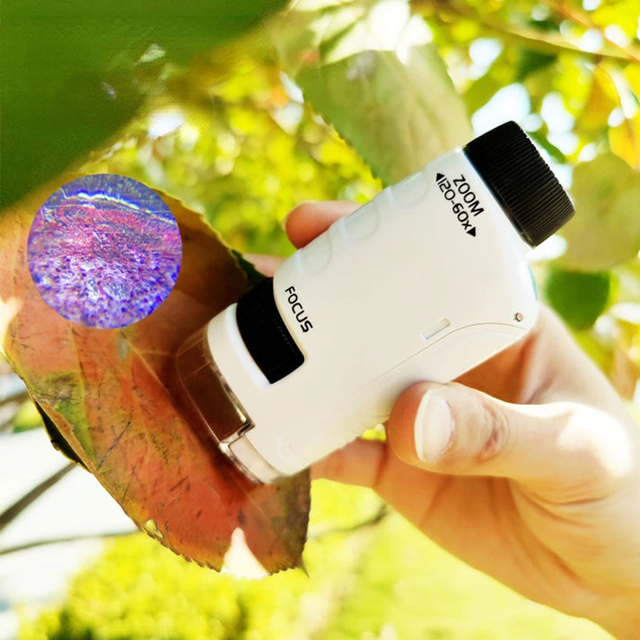 GoGadget 2.0™️ Draagbare Microscoop Met Verstelbare 60-120x Zoom